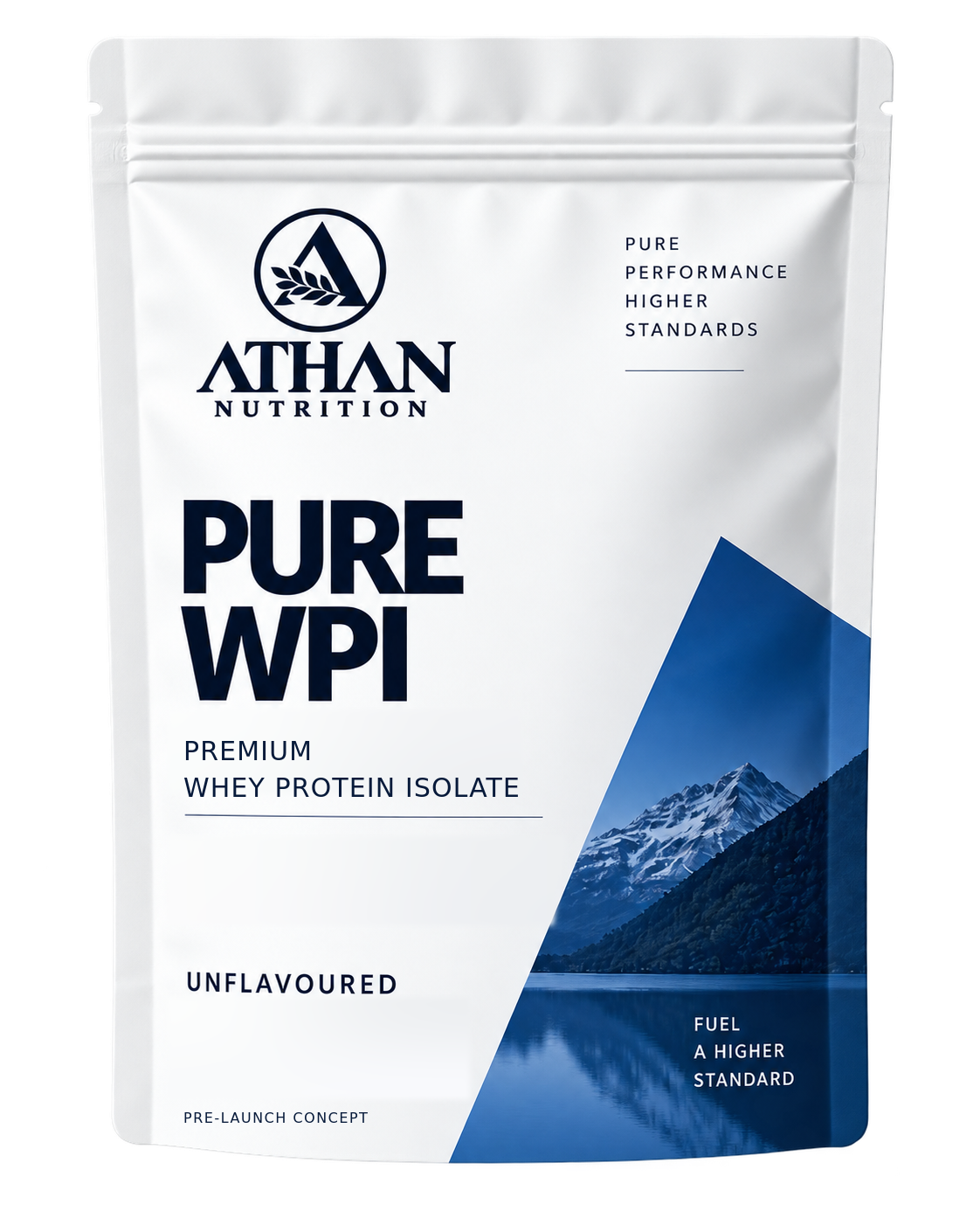 ATHAN PURE WPI unflavoured whey protein isolate pouch concept